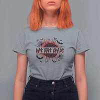Funny Halloween Bat Shit Crazy T Shirt For Women Horror Spider Web - Wonder Print Shop
