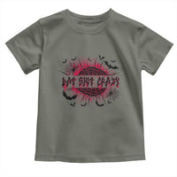 Funny Halloween Bat Shit Crazy Toddler T Shirt Horror Spider Web - Wonder Print Shop