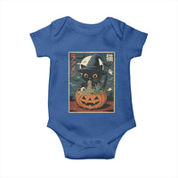 Funny Spooky Black Cat Eating Ramen Kawaii Japanese Halloween Baby Onesie - Wonder Print Shop
