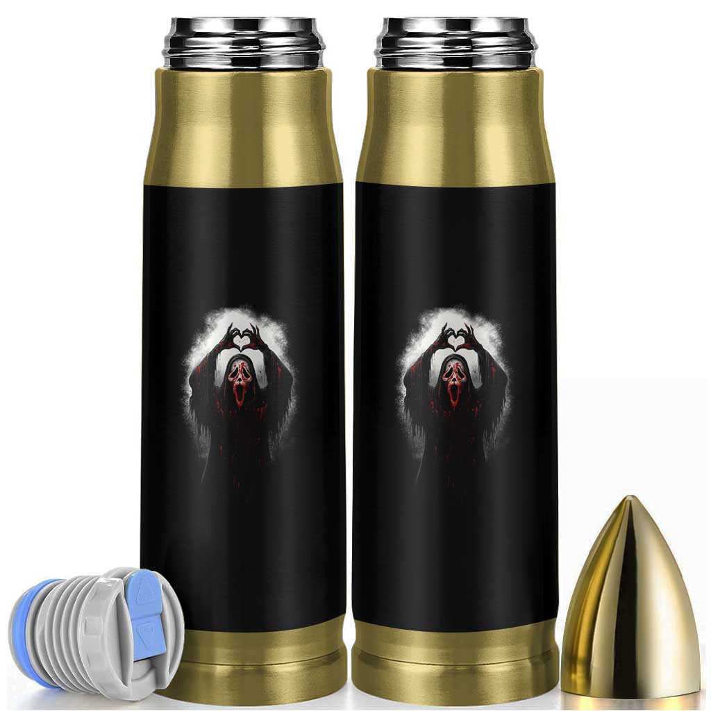 Funny Scary Face Ghost Hand Heart Sign Halloween Bullet Tumbler - Wonder Print Shop