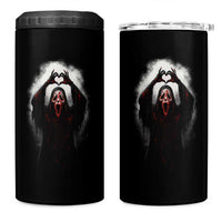 Funny Scary Face Ghost Hand Heart Sign Halloween 4 in 1 Can Cooler Tumbler - Wonder Print Shop