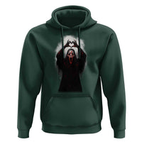 Funny Scary Face Ghost Hand Heart Sign Halloween Hoodie - Wonder Print Shop