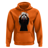 Funny Scary Face Ghost Hand Heart Sign Halloween Hoodie - Wonder Print Shop