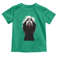 Funny Scary Face Ghost Hand Heart Sign Halloween Toddler T Shirt - Wonder Print Shop