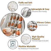 Tis The Season Fall Thanksgiving Throw Blanket American Football Pumpkin - Wonder Print Shop