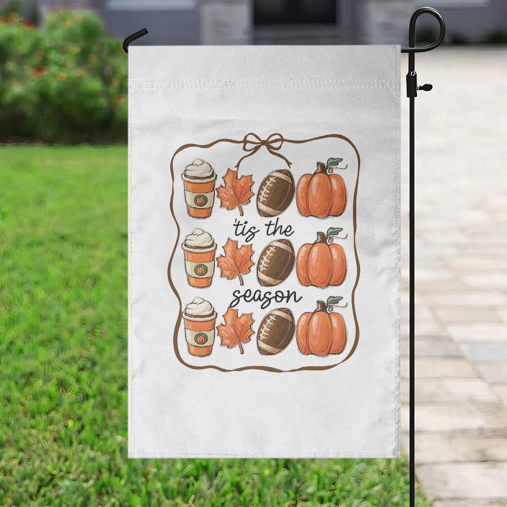 Tis The Season Fall Thanksgiving Garden Flag American Football Pumpkin - Wonder Print Shop