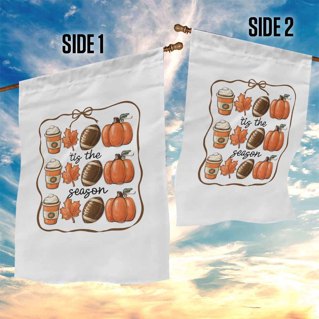 Tis The Season Fall Thanksgiving Garden Flag American Football Pumpkin - Wonder Print Shop