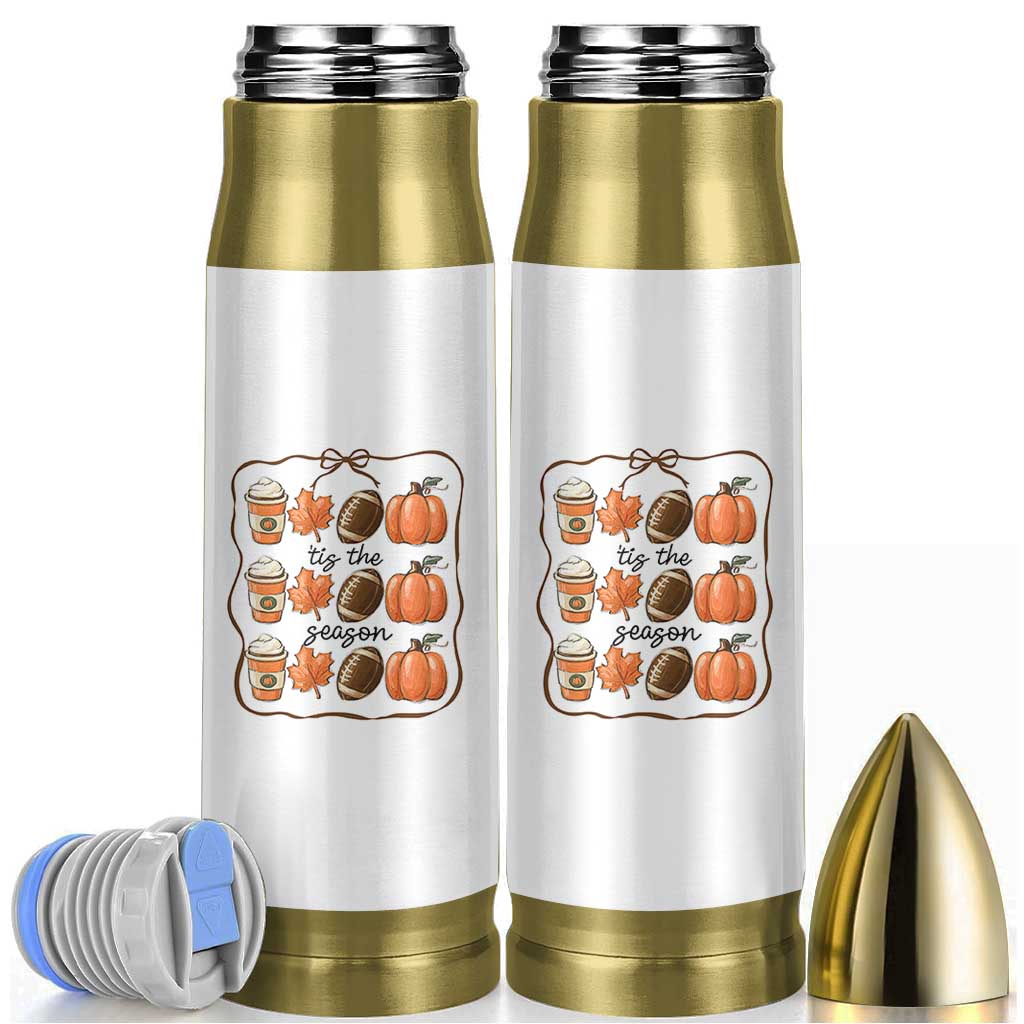 Tis The Season Fall Thanksgiving Bullet Tumbler American Football Pumpkin - Wonder Print Shop