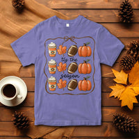 Tis The Season Fall Thanksgiving T Shirt American Football Pumpkin - Wonder Print Shop