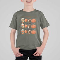 Tis The Season Fall Thanksgiving T Shirt For Kid American Football Pumpkin - Wonder Print Shop