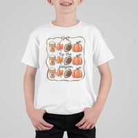 Tis The Season Fall Thanksgiving T Shirt For Kid American Football Pumpkin - Wonder Print Shop