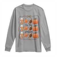 Tis The Season Fall Thanksgiving Long Sleeve Shirt American Football Pumpkin - Wonder Print Shop