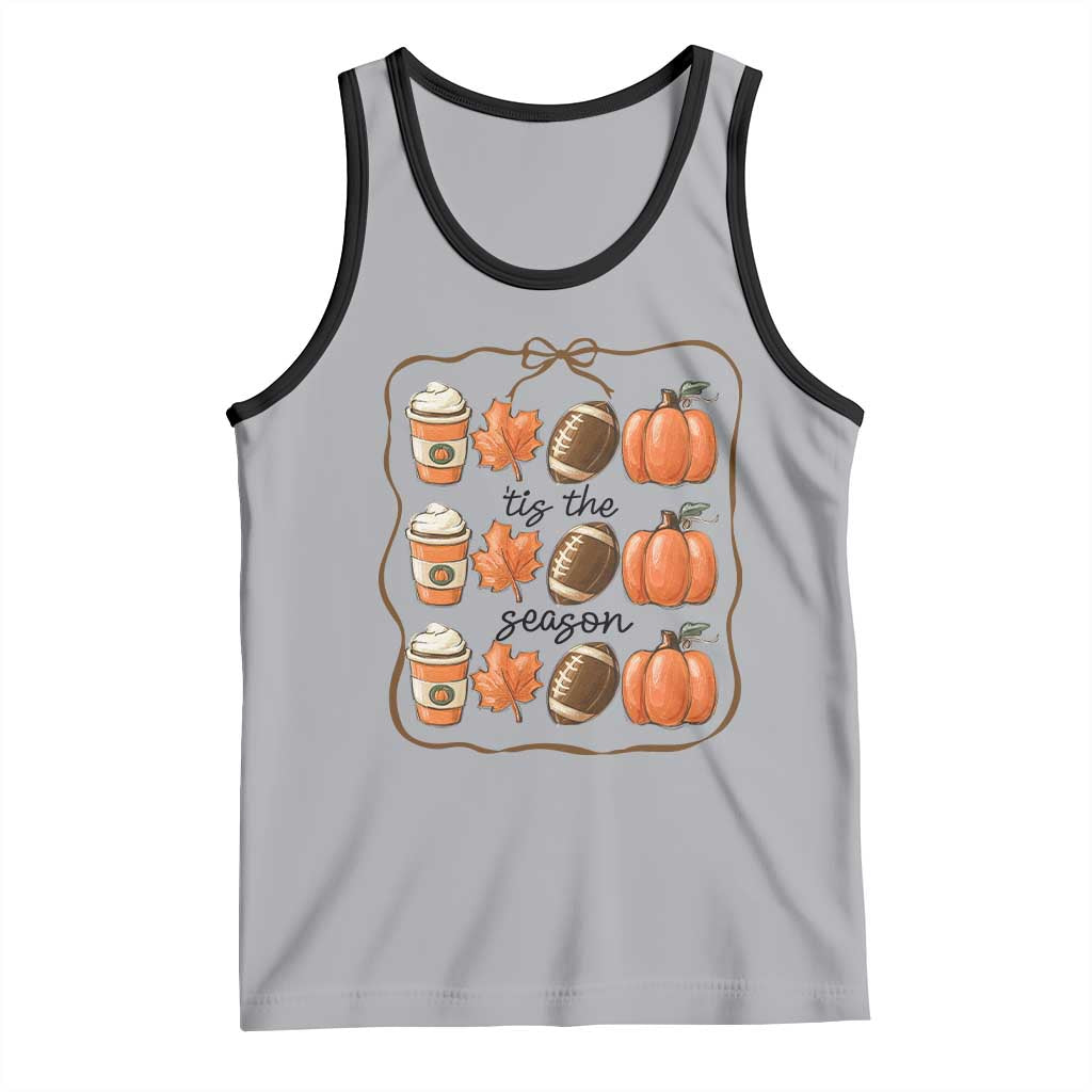 Tis The Season Fall Thanksgiving Tank Top American Football Pumpkin - Wonder Print Shop