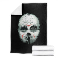 Halloween Jason Hockey Mask Friday 13th Slasher Throw Blanket - Wonder Print Shop