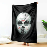 Halloween Jason Hockey Mask Friday 13th Slasher Throw Blanket - Wonder Print Shop