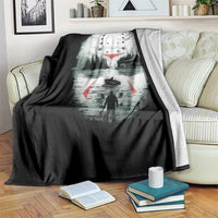 Halloween Jason Hockey Mask Friday 13th Slasher Throw Blanket - Wonder Print Shop