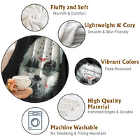 Halloween Jason Hockey Mask Friday 13th Slasher Throw Blanket - Wonder Print Shop