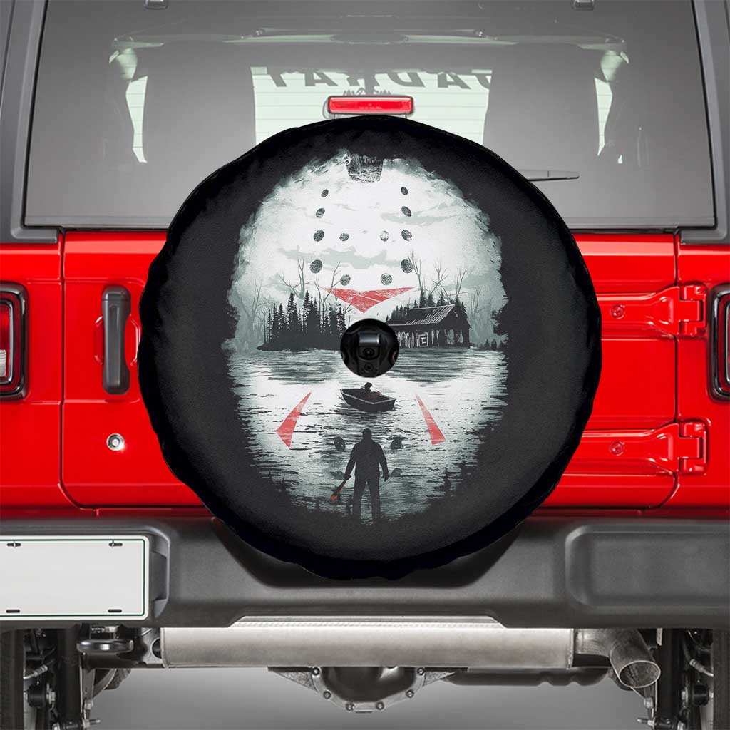 Halloween Jason Hockey Mask Friday 13th Slasher Spare Tire Cover - Wonder Print Shop