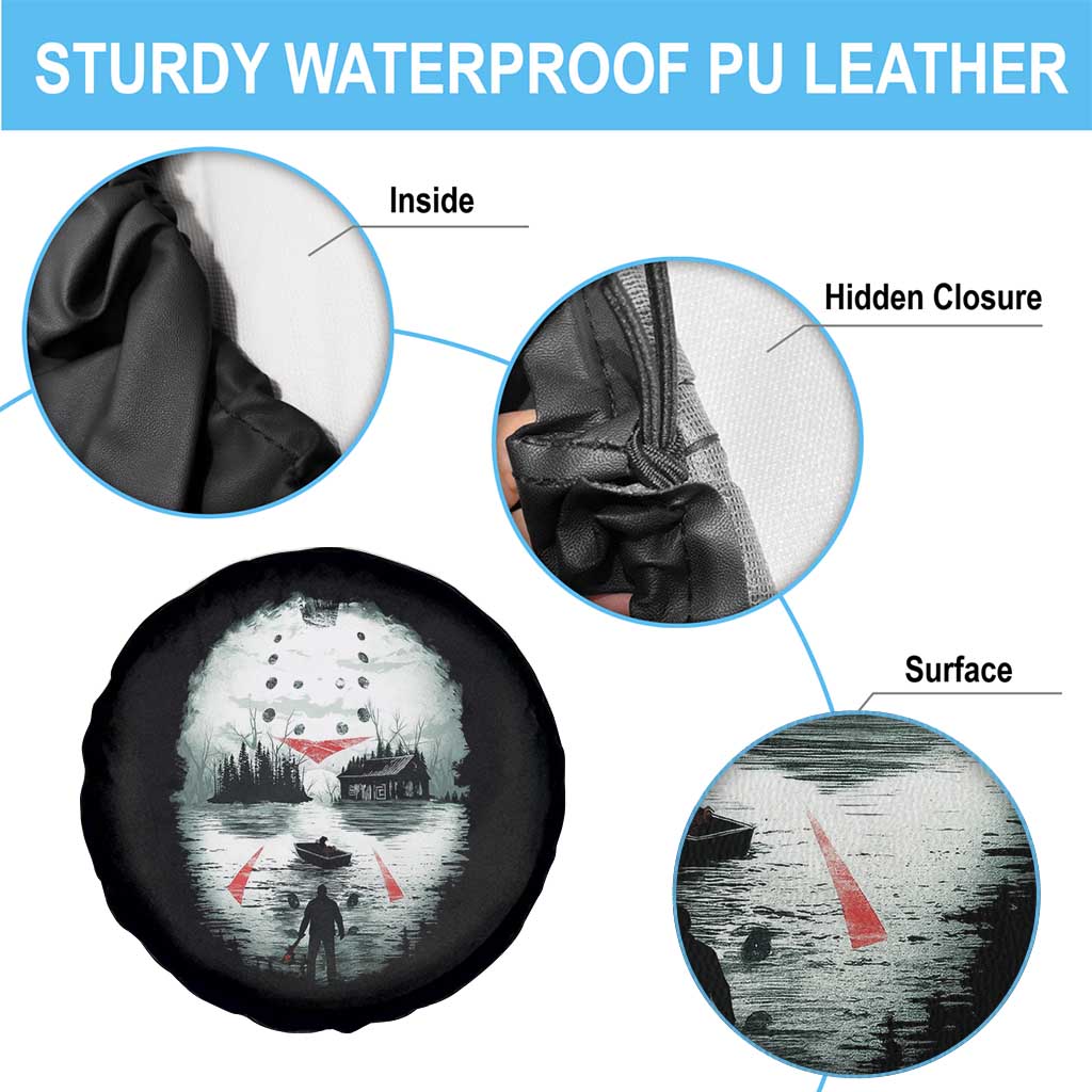 Halloween Jason Hockey Mask Friday 13th Slasher Spare Tire Cover - Wonder Print Shop