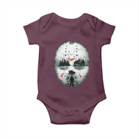 Halloween Jason Hockey Mask Friday 13th Slasher Baby Onesie - Wonder Print Shop
