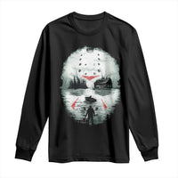 Halloween Jason Hockey Mask Friday 13th Slasher Long Sleeve Shirt - Wonder Print Shop