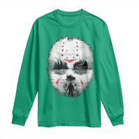 Halloween Jason Hockey Mask Friday 13th Slasher Long Sleeve Shirt - Wonder Print Shop