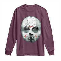 Halloween Jason Hockey Mask Friday 13th Slasher Long Sleeve Shirt - Wonder Print Shop