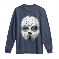 Halloween Jason Hockey Mask Friday 13th Slasher Long Sleeve Shirt - Wonder Print Shop