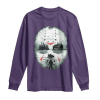 Halloween Jason Hockey Mask Friday 13th Slasher Long Sleeve Shirt - Wonder Print Shop