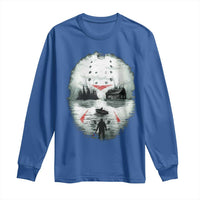 Halloween Jason Hockey Mask Friday 13th Slasher Long Sleeve Shirt - Wonder Print Shop