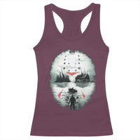 Halloween Jason Hockey Mask Friday 13th Slasher Racerback Tank Top - Wonder Print Shop