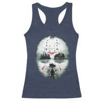 Halloween Jason Hockey Mask Friday 13th Slasher Racerback Tank Top - Wonder Print Shop