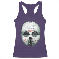Halloween Jason Hockey Mask Friday 13th Slasher Racerback Tank Top - Wonder Print Shop