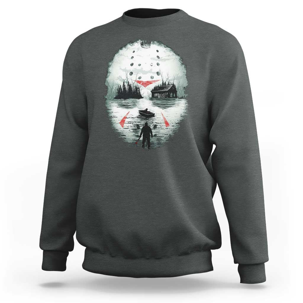 Halloween Jason Hockey Mask Friday 13th Slasher Sweatshirt - Wonder Print Shop