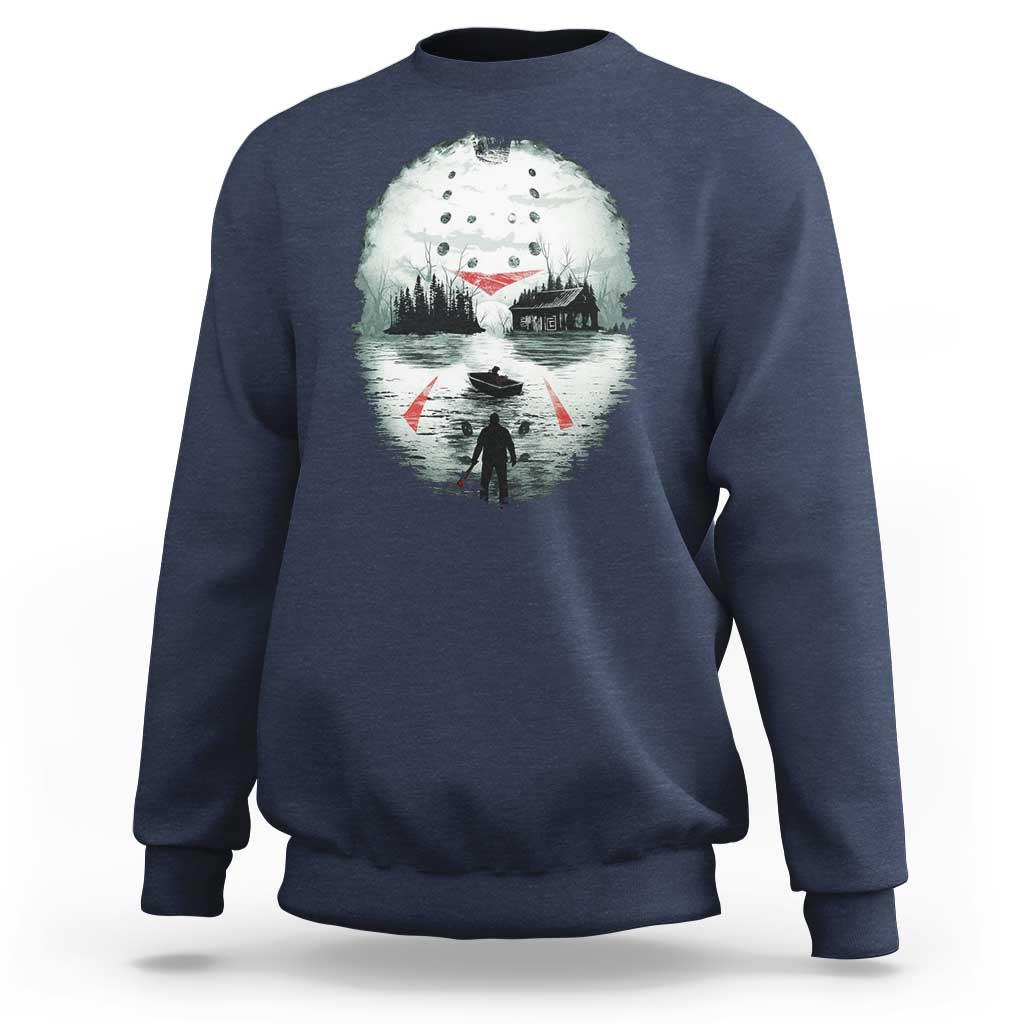 Halloween Jason Hockey Mask Friday 13th Slasher Sweatshirt - Wonder Print Shop