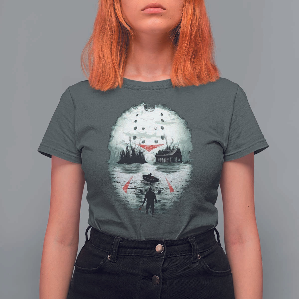 Halloween Jason Hockey Mask Friday 13th Slasher T Shirt For Women - Wonder Print Shop