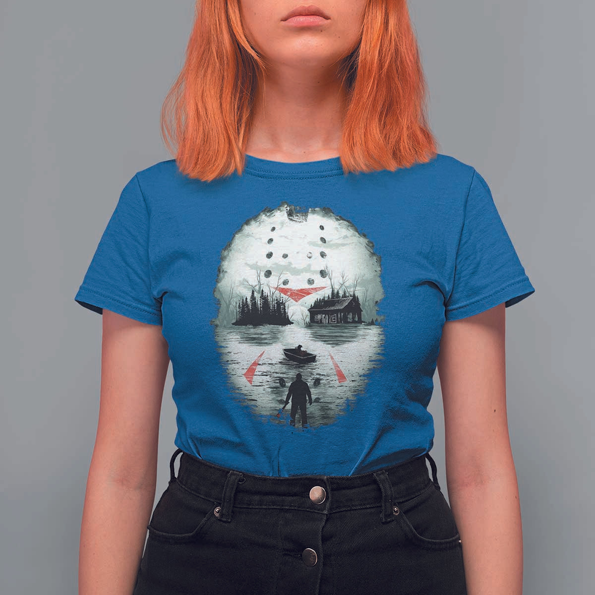 Halloween Jason Hockey Mask Friday 13th Slasher T Shirt For Women - Wonder Print Shop
