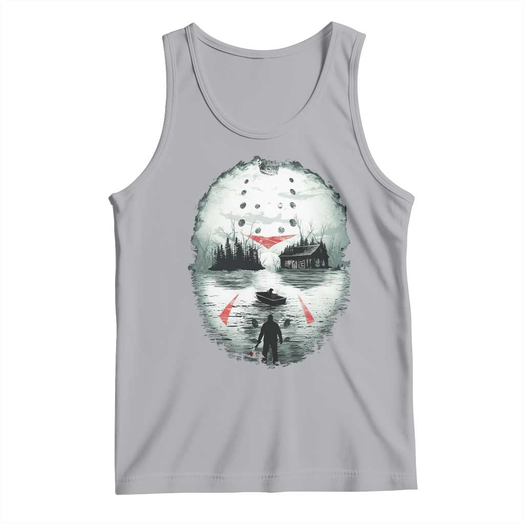 Halloween Jason Hockey Mask Friday 13th Slasher Tank Top - Wonder Print Shop