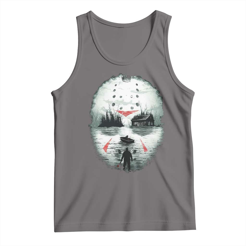 Halloween Jason Hockey Mask Friday 13th Slasher Tank Top - Wonder Print Shop