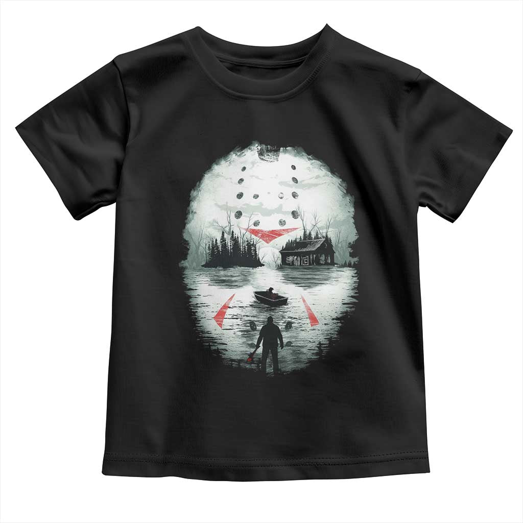 Halloween Jason Hockey Mask Friday 13th Slasher Toddler T Shirt - Wonder Print Shop