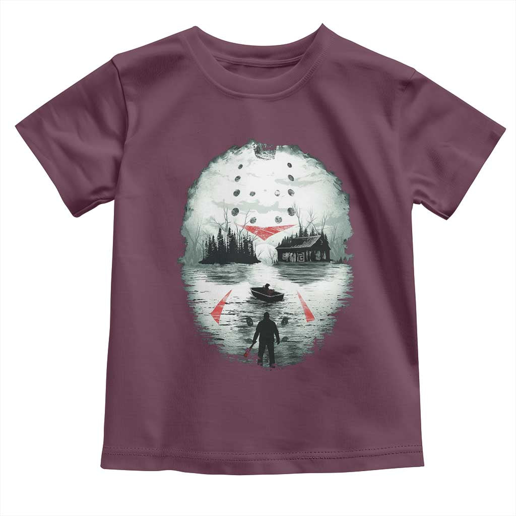 Halloween Jason Hockey Mask Friday 13th Slasher Toddler T Shirt - Wonder Print Shop