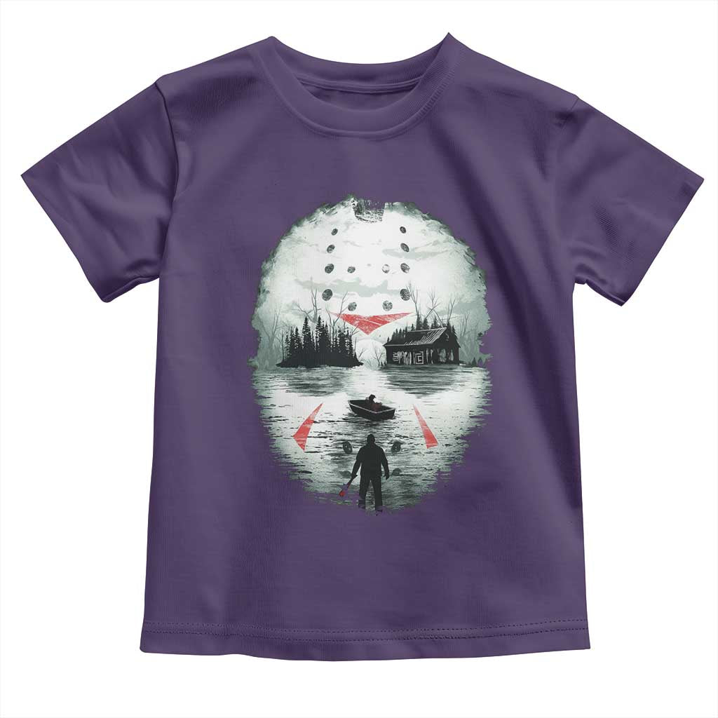 Halloween Jason Hockey Mask Friday 13th Slasher Toddler T Shirt - Wonder Print Shop
