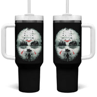 Halloween Jason Hockey Mask Friday 13th Slasher Tumbler With Handle - Wonder Print Shop
