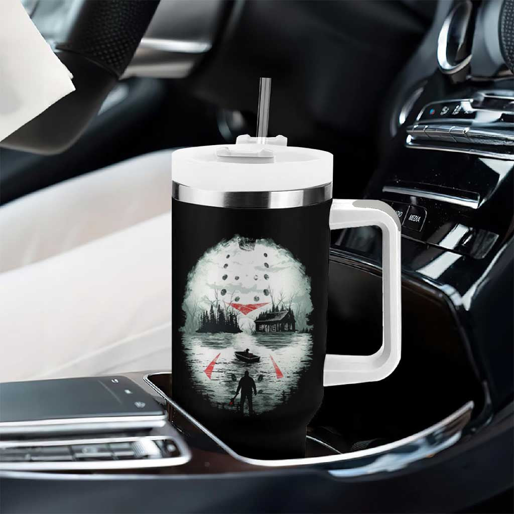 Halloween Jason Hockey Mask Friday 13th Slasher Tumbler With Handle - Wonder Print Shop