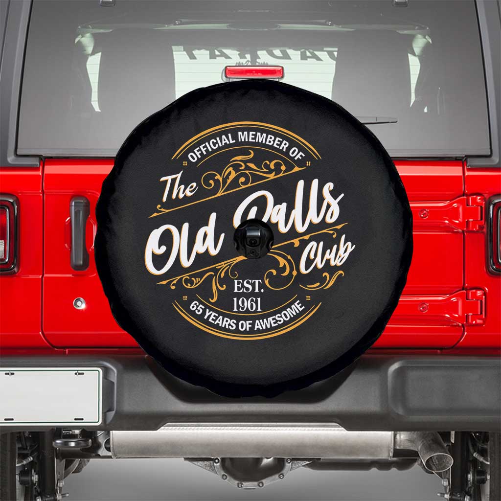 65th Birthday Est 1961 Spare Tire Cover Official Member Of The Old Ball Clubs