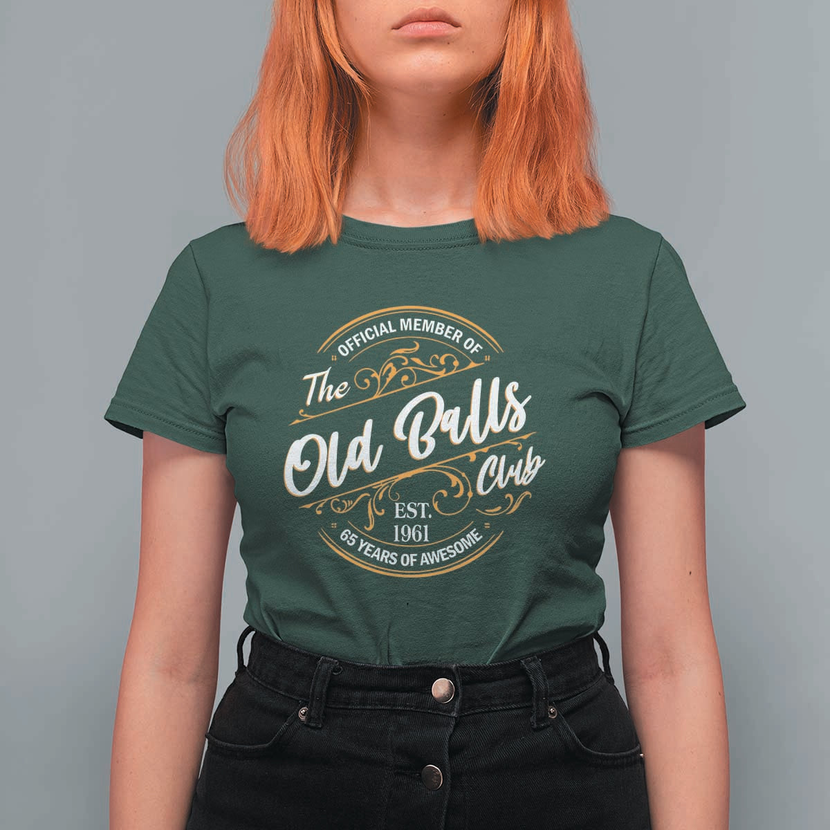 65th Birthday Est 1961 T Shirt For Women Official Member Of The Old Ball Clubs