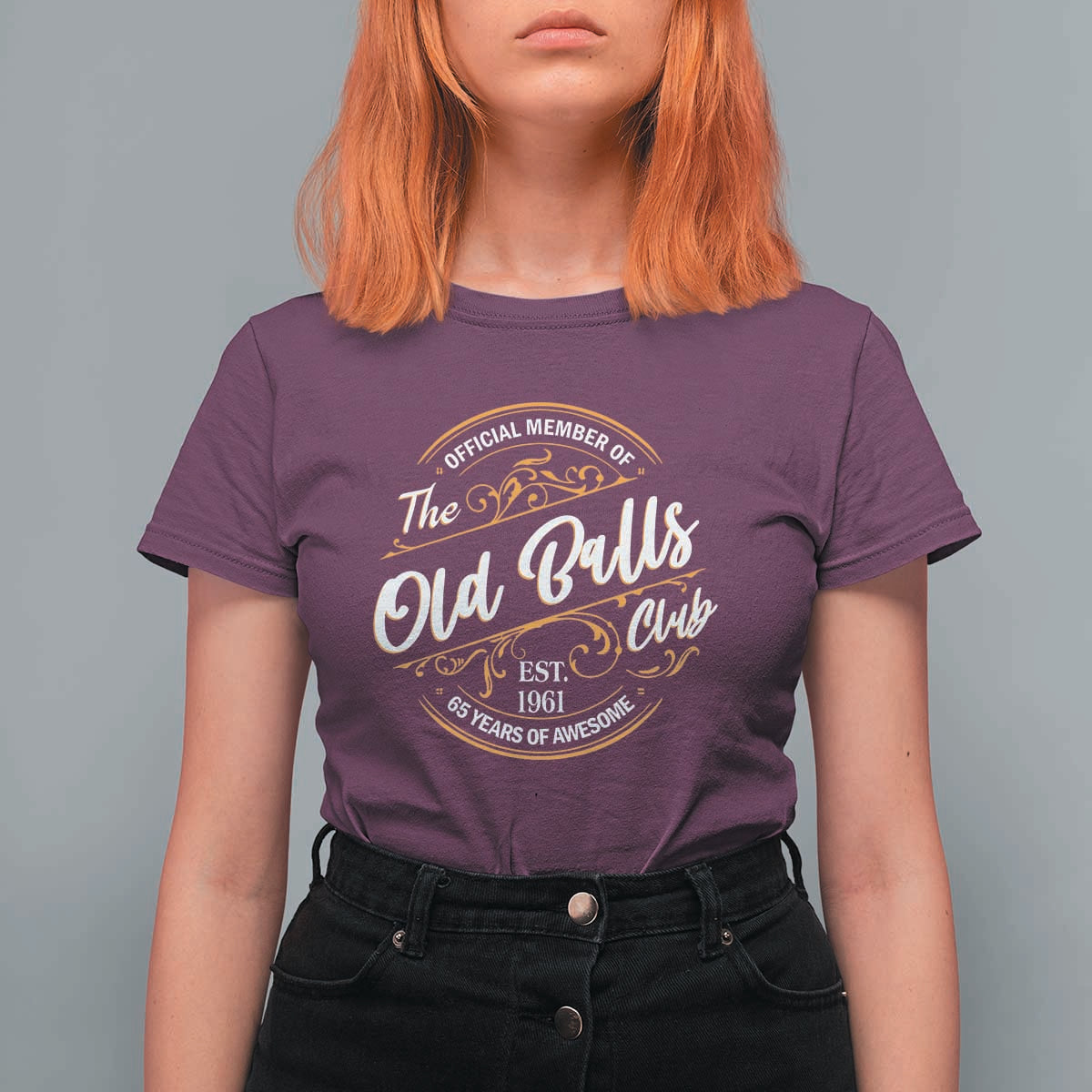 65th Birthday Est 1961 T Shirt For Women Official Member Of The Old Ball Clubs