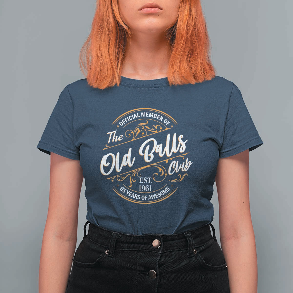 65th Birthday Est 1961 T Shirt For Women Official Member Of The Old Ball Clubs