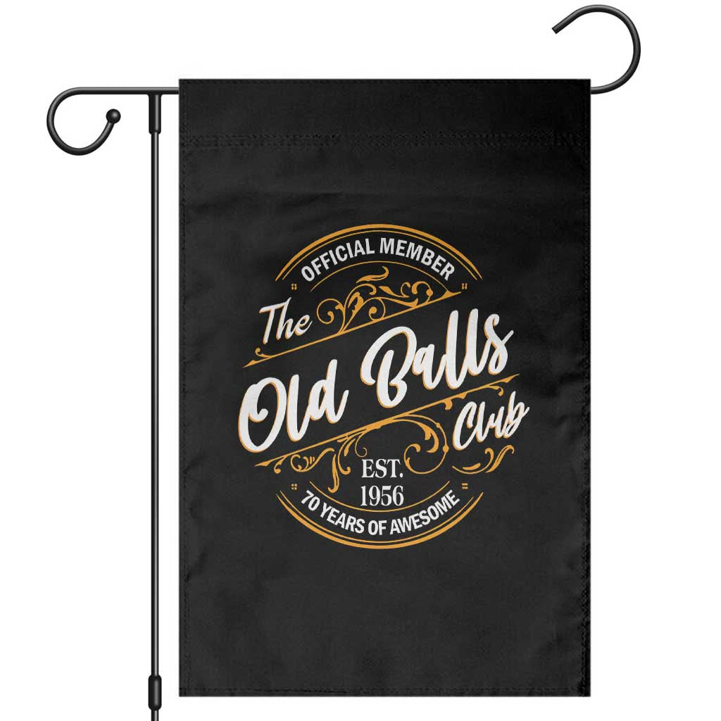 70th Birthday Est 1956 Garden Flag Official Member Of The Old Ball Clubs