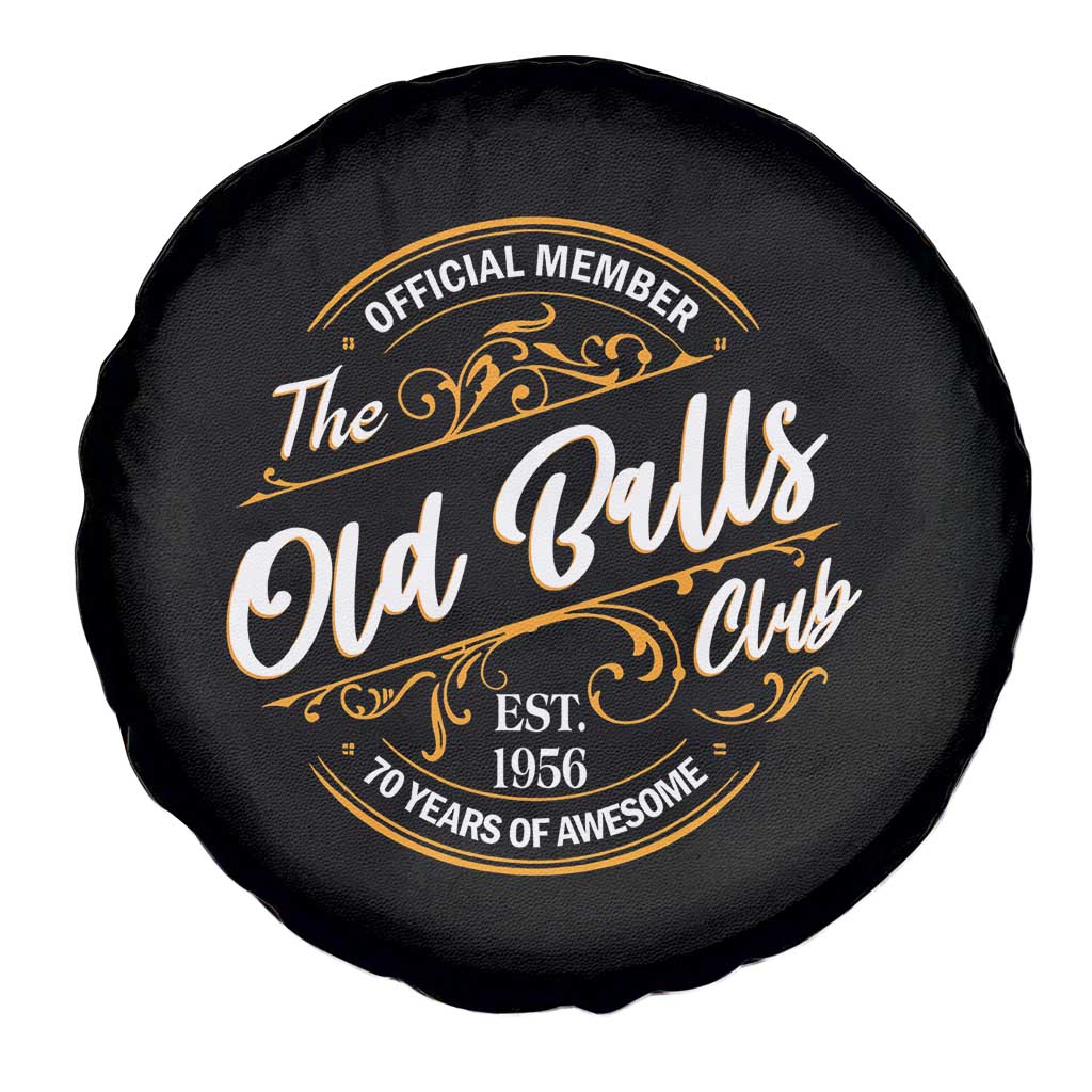 70th Birthday Est 1956 Spare Tire Cover Official Member Of The Old Ball Clubs